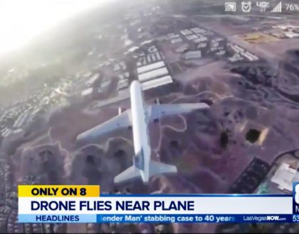 Drone hovers right above jet landing at Las Vegas airport     - CNET